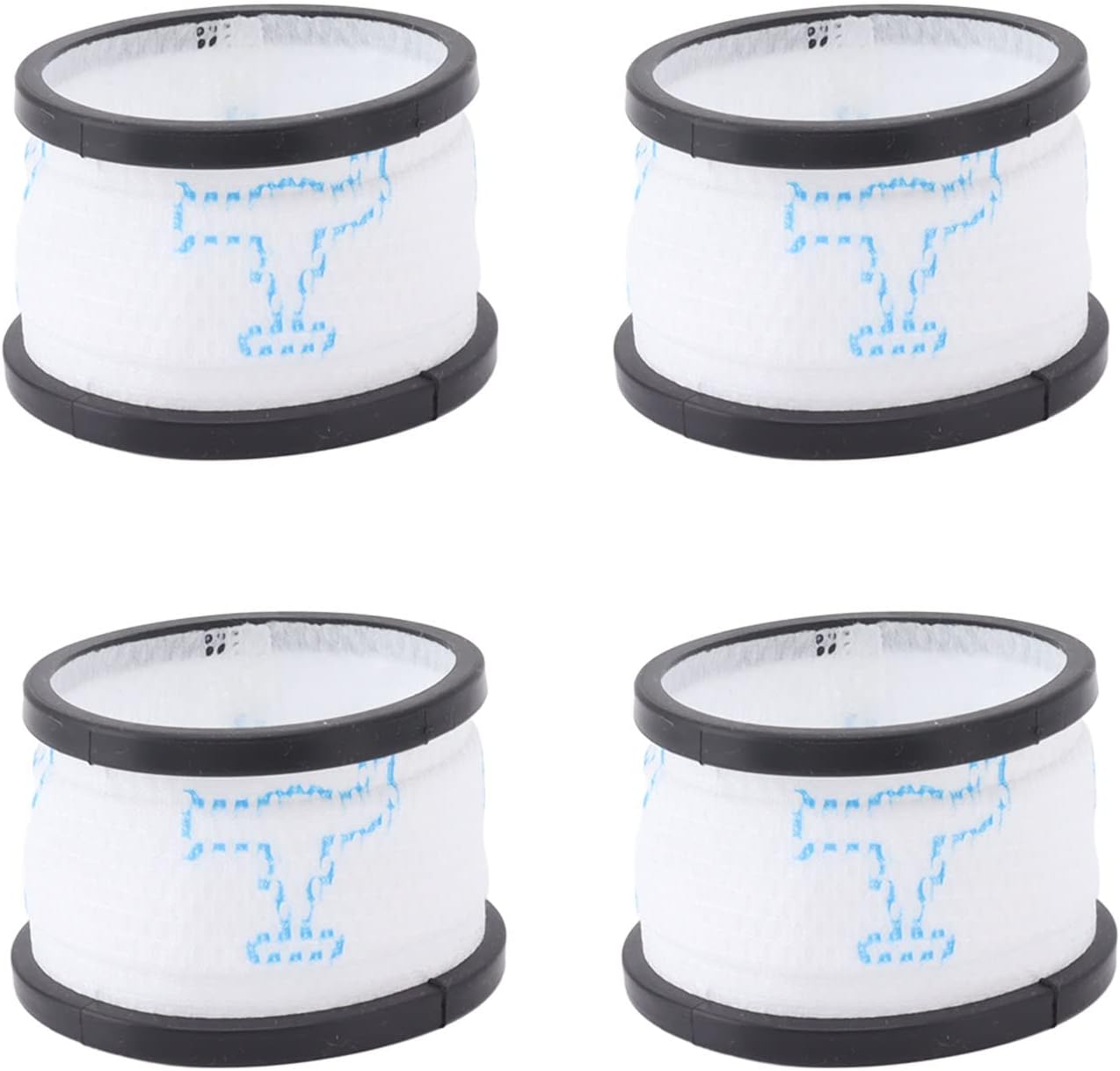 Pilipane Vacuum Cleaner Mesh Filter, Pack of 4 Replacement Filters, Compatible with INSE S600 S6P S6 Vacuum Cleaner Parts and Improved High Performance Vacuum Cleaner Replacement Filter Cleaner