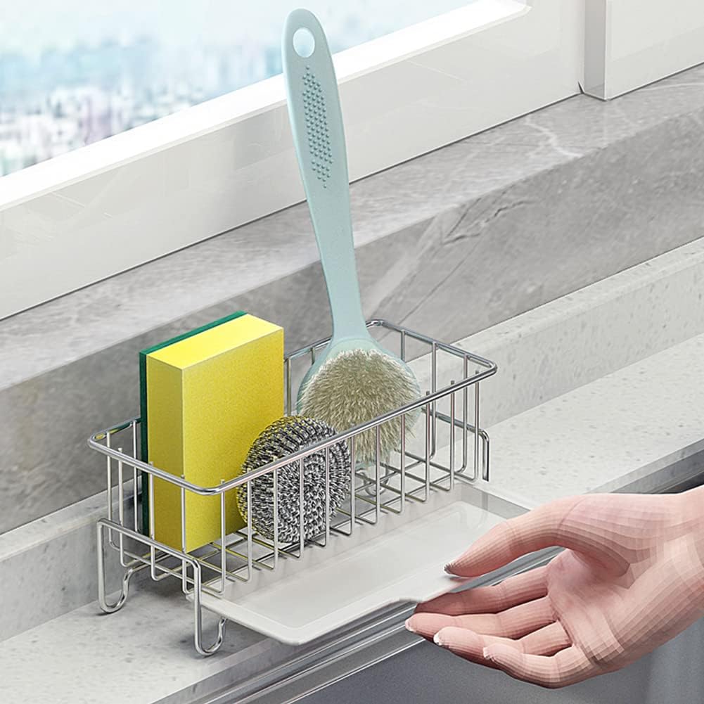 Stainless Steel Kitchen Countertop Organizer for Cleaning Tools