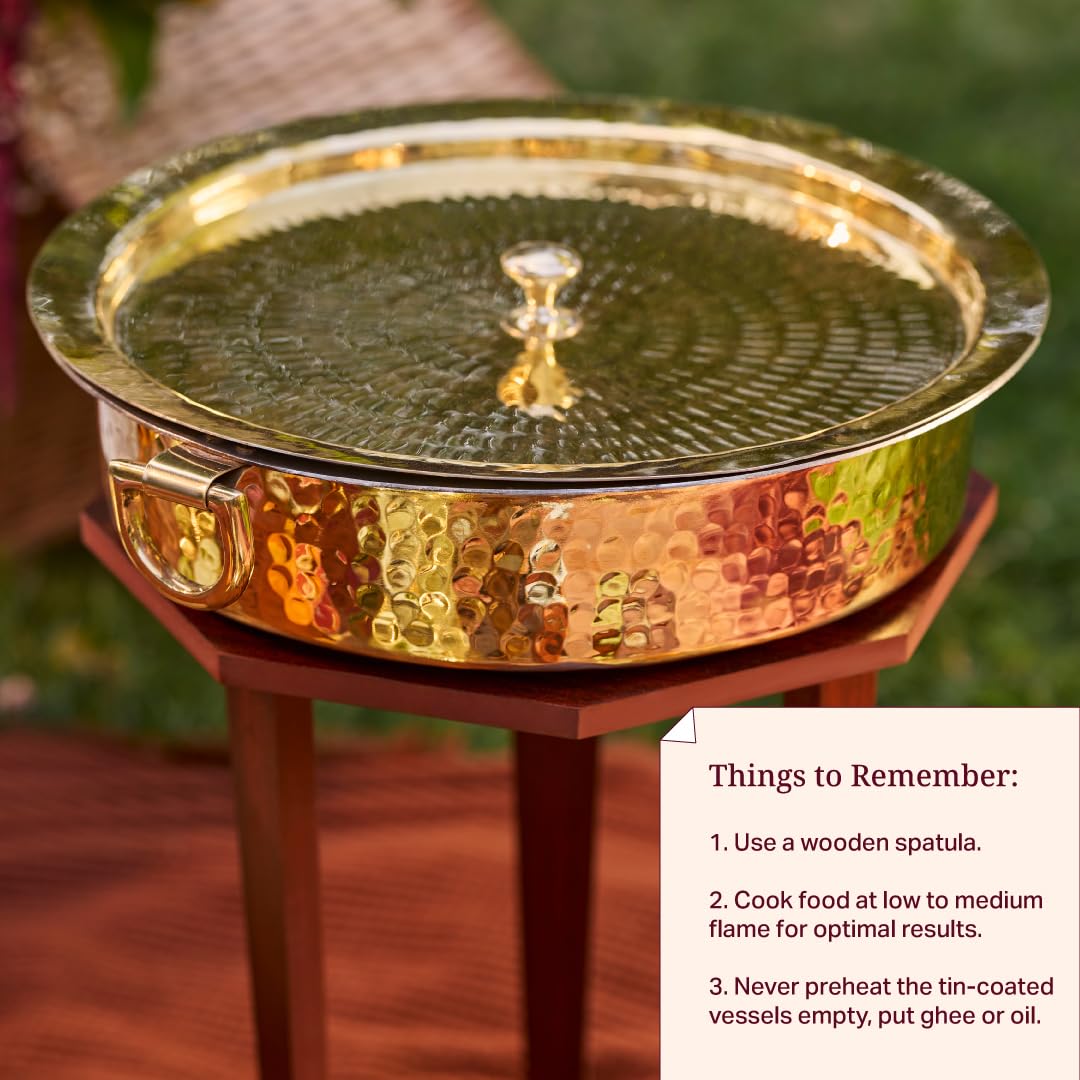 P-TAL Brass Lagan Handi - Non-Stick Cooking -5
