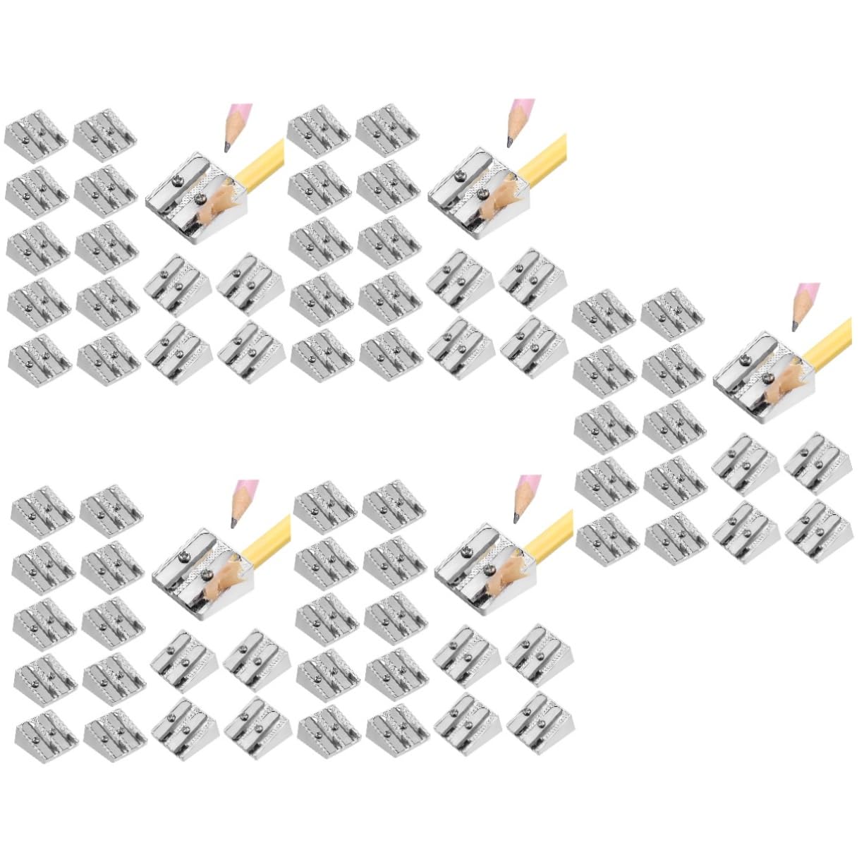 TEHAUX 80stücke Teiliges Doppelloch Bleistiftspitzer Handheld Anspitzer Für Bleistifte Crayons Und Tragbar Leicht Und Langlebig Für Büro Und Unterwegs