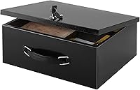 Vista 13 de xydled Caja fuerte resistente al fuego con cerradura de llave para almacenamiento de seguridad de objetos de valor, 12.8 x 8.5 x 4.5 pulgadas, arena