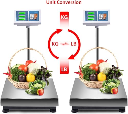 Miniatura 4 de Giantex Escala digital de computación de peso de 660 libras Escala de plataforma de piso Escala postal Envío preciso Envíos LB/KG Calculadora de