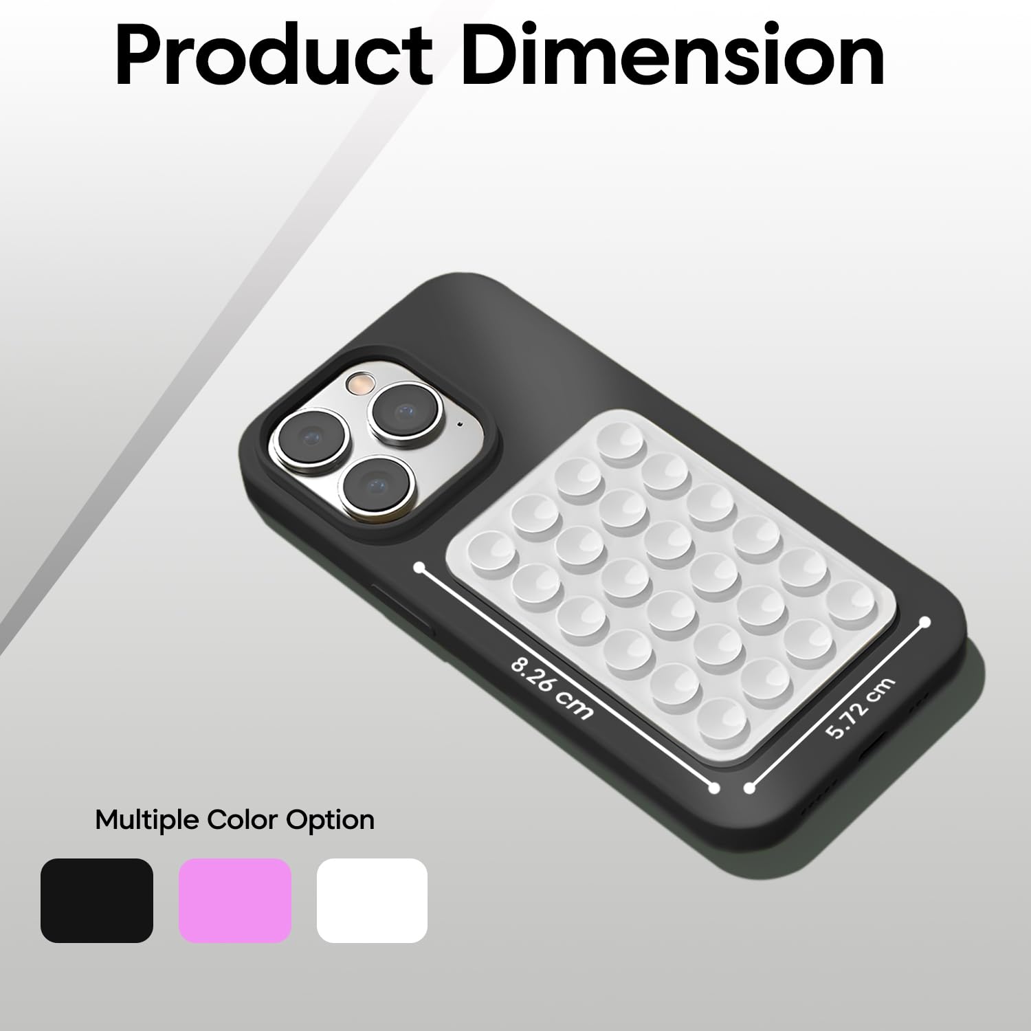 Sounce Suction Phone Case (Pack of 3) – Anti-Slip Silicone Sticky Back Cover with 24 Suction Cups for Hands-Free Mounting on Mirrors, Tiles, Showers, Car Dashboards, and More 8 61n2ofve3GL. SL1500