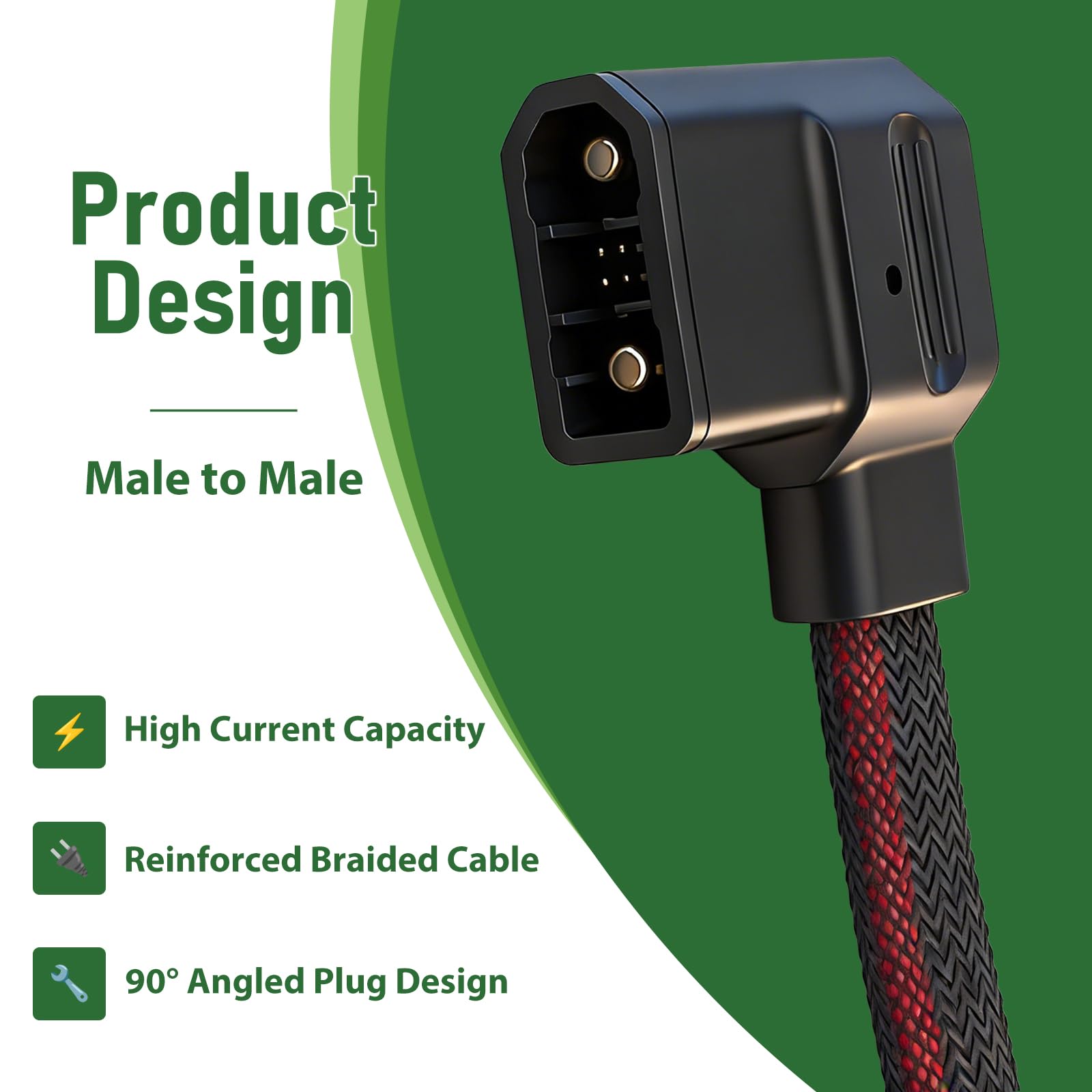 Dodatkowy kabel zasilający do baterii EcoFlow – szary pleciony kabel połączeniowy 101 cm do Delta Max/Delta 2/Delta 3 Series i Wave 2/3, niekompatybilny z Pro/Pro 3/Ultra/3 Max