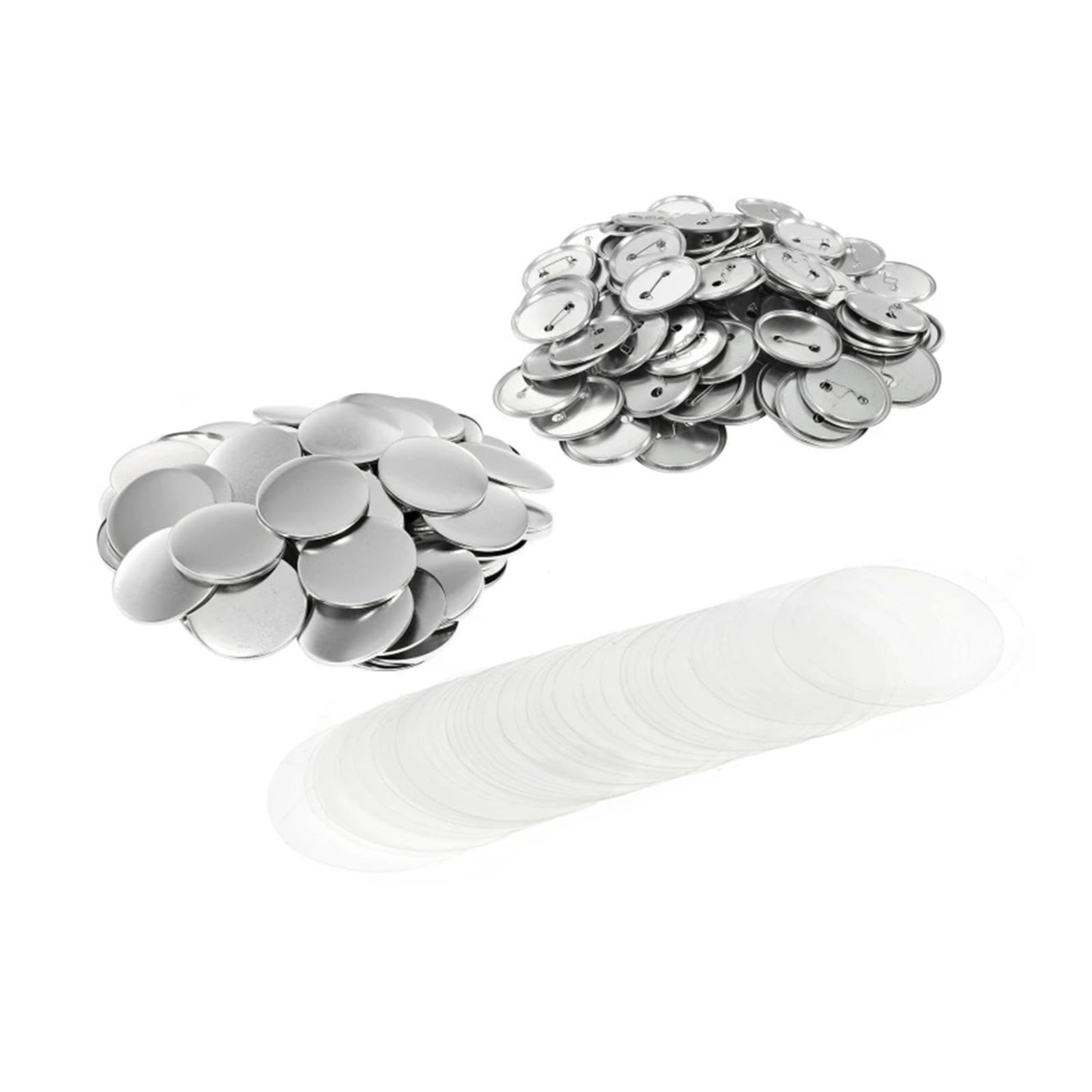 100 zestawów pustych części do maszyny produkcji przypinek 25/32/37/44/58 mm Materiały ​​produkcji DIY Części maszyn Wszechstronność dla rzemiosła