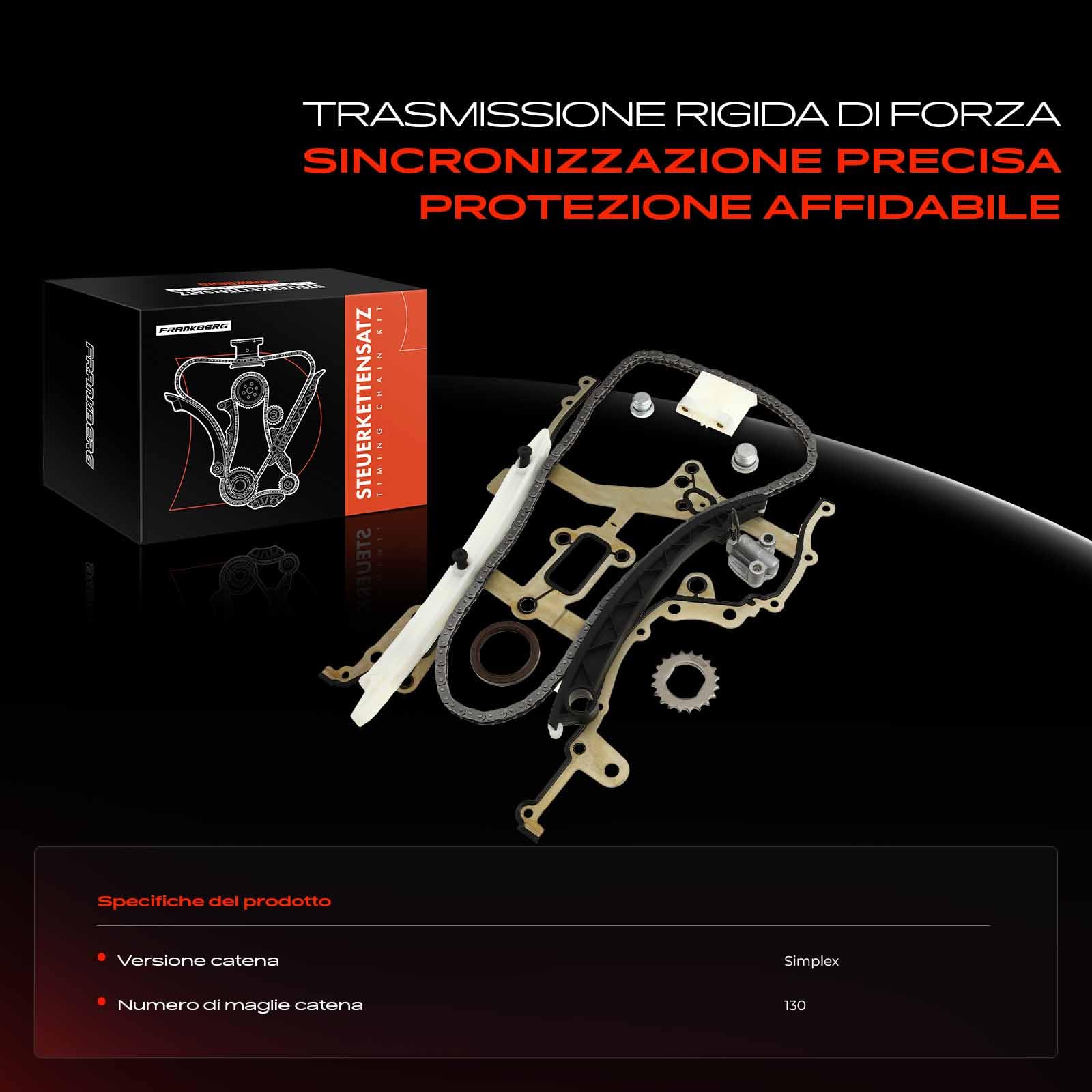 Frankberg 12x Catene di distribuzione Benzina Compatibile con Mokka/Mokka X J13 1.4L Adam M13 1.4L Adam M13 1.2L Zafira Tourer C P12 1.4L Corsa D S07 1.4L Replace# 55355345
