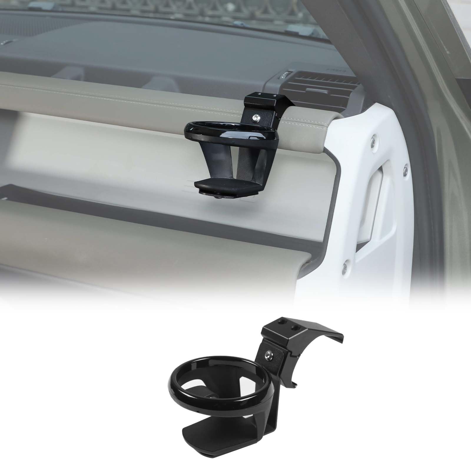 Dashboard Cup Holder Compatible with L@nd Rover Defender 90/110/130 2020-2023 Accessories, Cup Holder Expander for Defender Air Vents, Black Folding Cup Drink Holder 1Pcs (Type B)