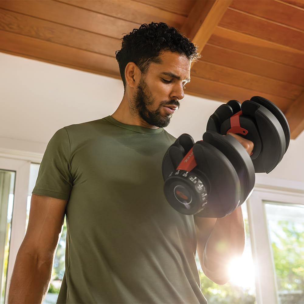 Bowflex SelectTech 552i Manubri Regolabili (Coppia) 2–24 kg – 15 Pesi in 1, Design Compatto Salvaspazio, Ideali per Home Gym, Allenamento Progressivo, App JRNY Inclusa (2 Mesi Gratis)