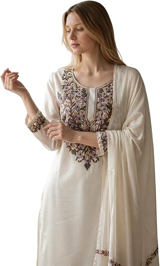 Women Cotton Suits with Kashmiri Embroidery Unstitched Dress Material Salwar Suits