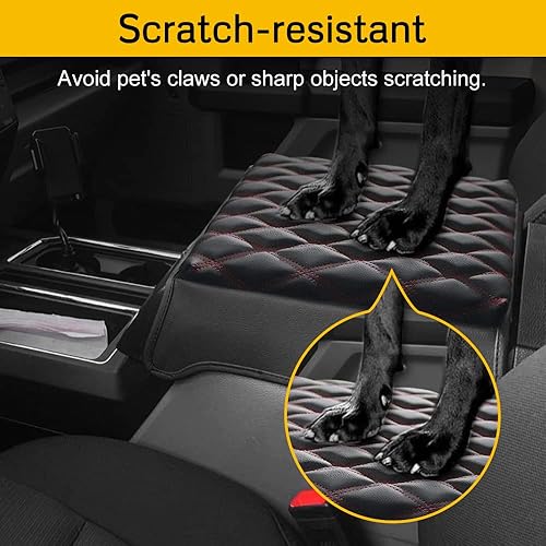 Miniatura 6 de A ABIGAIL Funda para reposabrazos de consola central compatible con Ford F150 2015-2020 de piel sintética para reposabrazos, tapa de consola