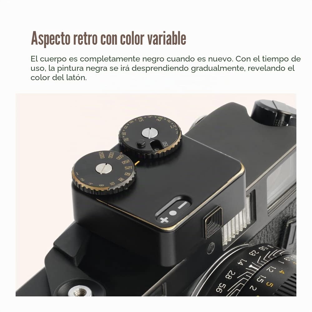 TTArtisan Medidor de luz II Generación Upgrade Dos Diales Medidor de luz para fotografía con Soporte de Zapata fría Compatible con Varias cámaras (Aluminio Negro)