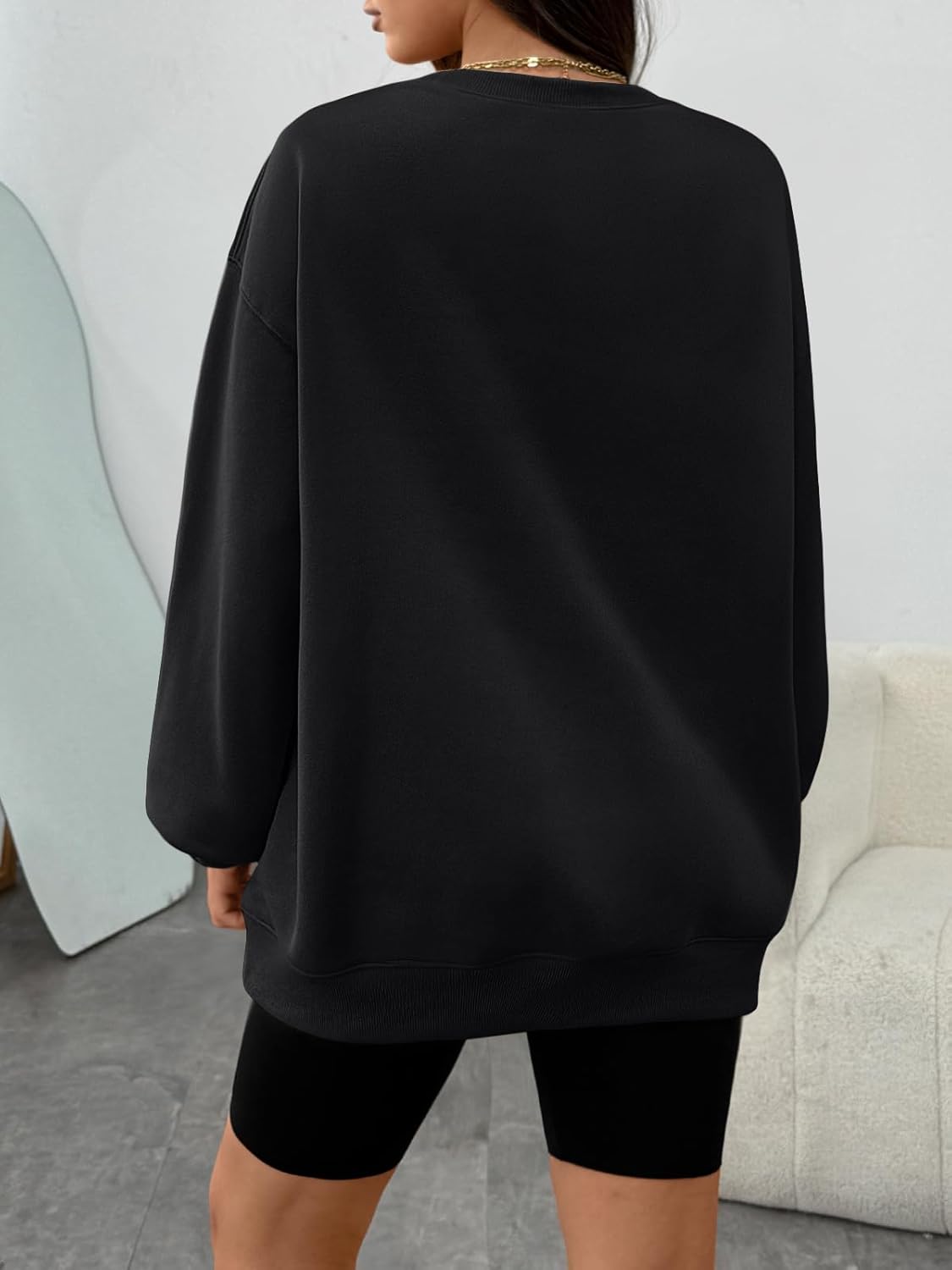 WYNNQUE Oversized Sweatshirts For Women Crewneck Fleece Pullover Comfy Hoodies Fall Outfits Fashion 2026 Winter Clothes - Image 4