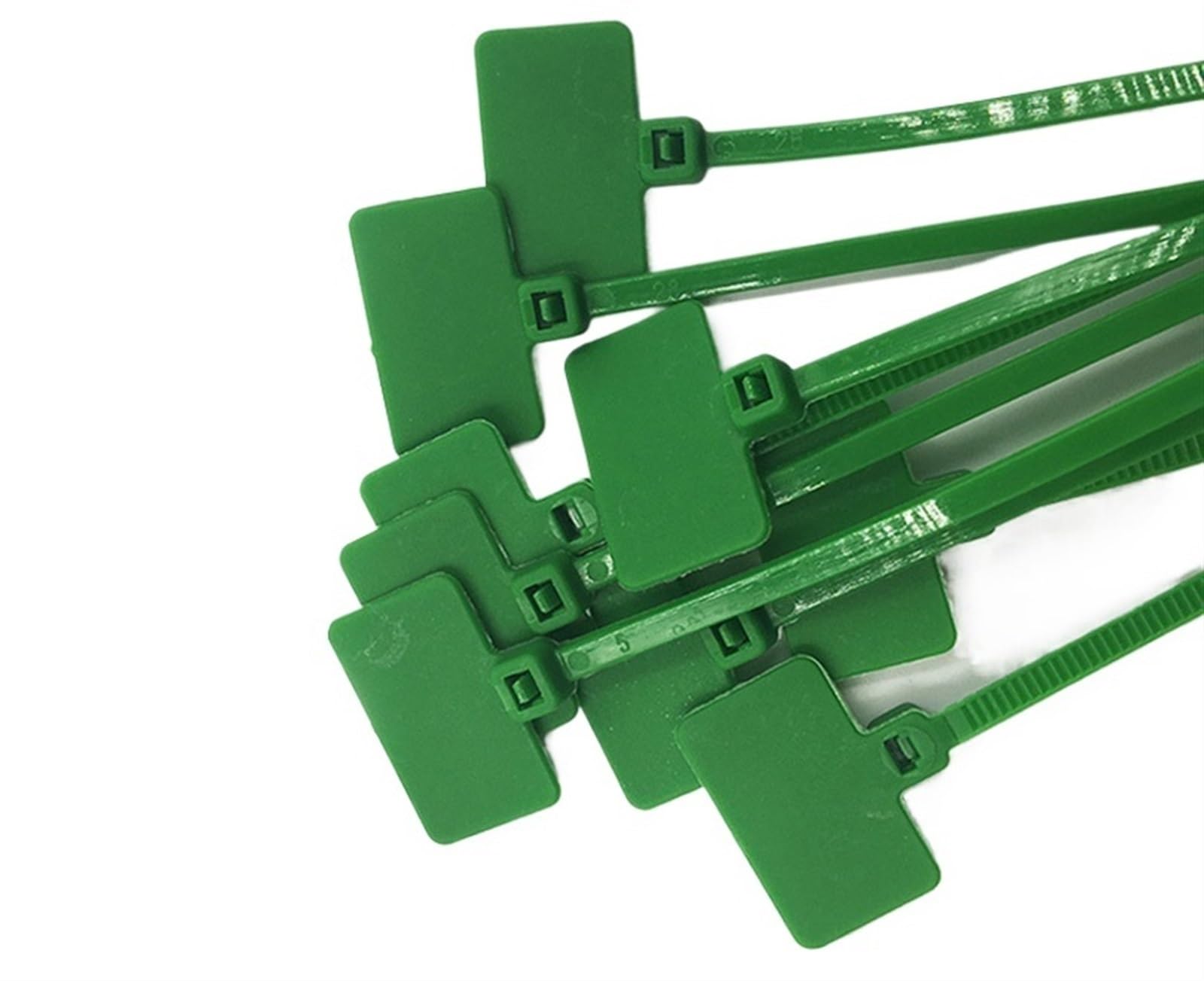 Etichette Etichette for cavi 100 pezzi Easy Mark 4 * 150 mm Etichette for fascette in nylon Etichette for fascette ad anello in plastica Etichette for cavi Fascette autobloccanti(100pcs Green)