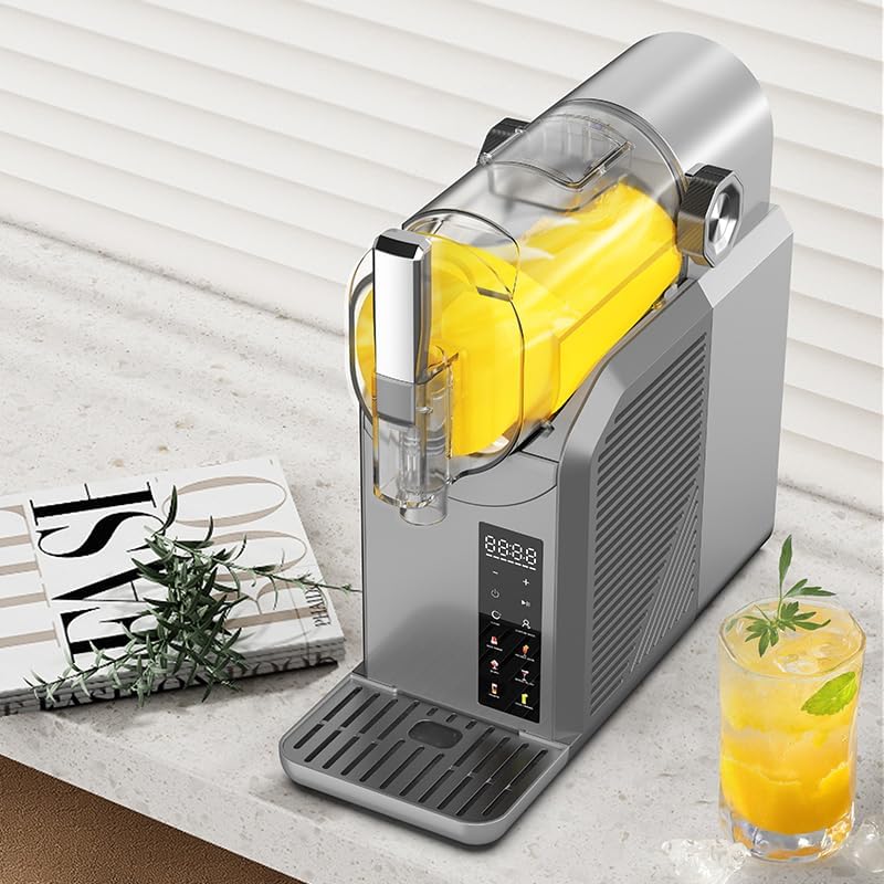 Size Large Color Grey Slushie Machine Slushy Maker Slushi: Frozen Drink Machine 6 Preset Programs RapidChill Self-Cleaning Mode Frozen Margaritas MilkShake Slush Shaved Ice Machine Frappe Machine Slush Soda Cocktail 24oz
