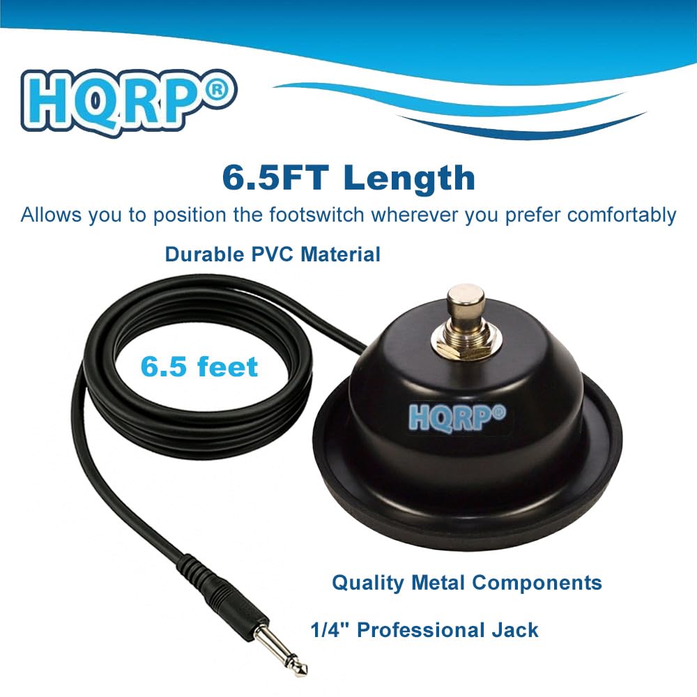 Pedale HQRP A 3 Pulsanti Per Chitarra, Compatibile DigiTech FS3X, Cavo Da 4,3 M, Angolato, Qualità Metal, Per Jamman Solo XT E Altri