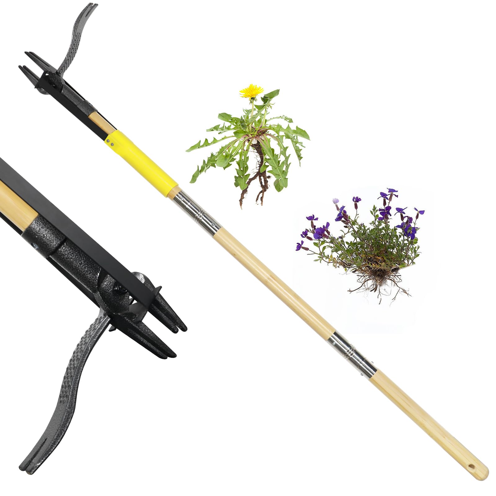 Photo 1 of ****It has a broken part, but it can be replaced.***
Puller Tool with Long Handle,44' Heavy Duty 4-Claw Stand Up Garden Weeding Tool-Double Weeding Technique,Weed Remover Tool That not Body Bending?Ergonomic?