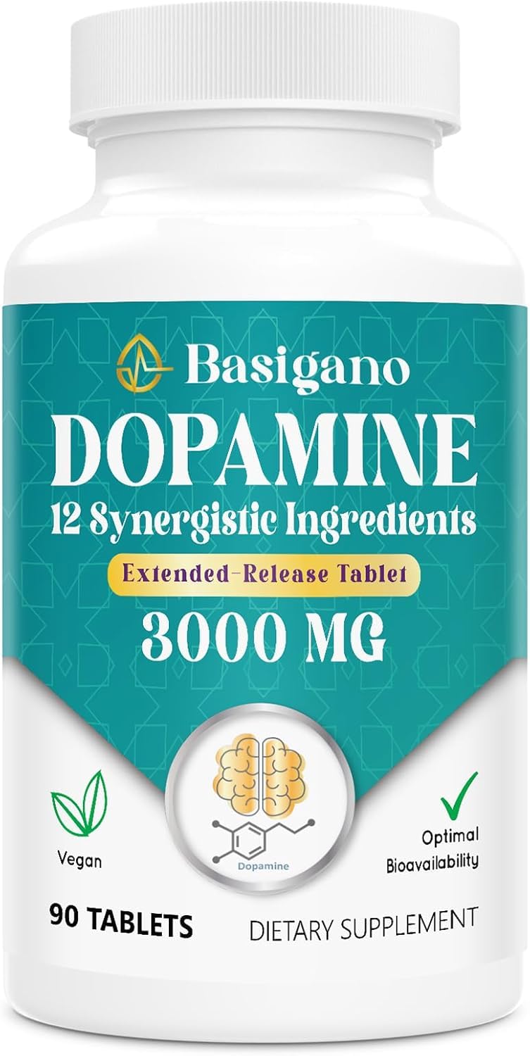 Basigano Natural Dopamine Supplement - 90 Tablets (Pack of 1)Basigano Natural Dopamine Supplement - 90 Tablets…