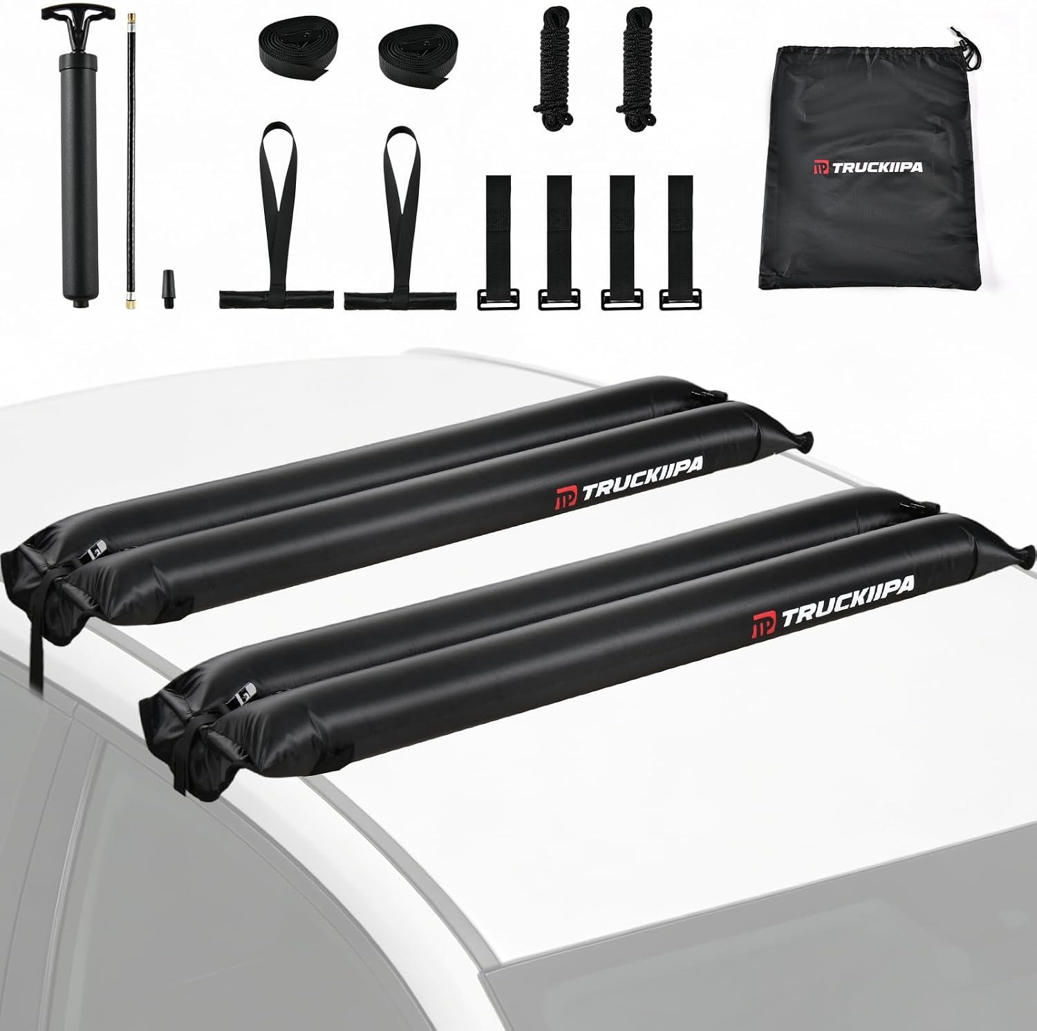 Truckiipa Inflatable Soft Roof Rack Pads — 2-Pack 44-inch