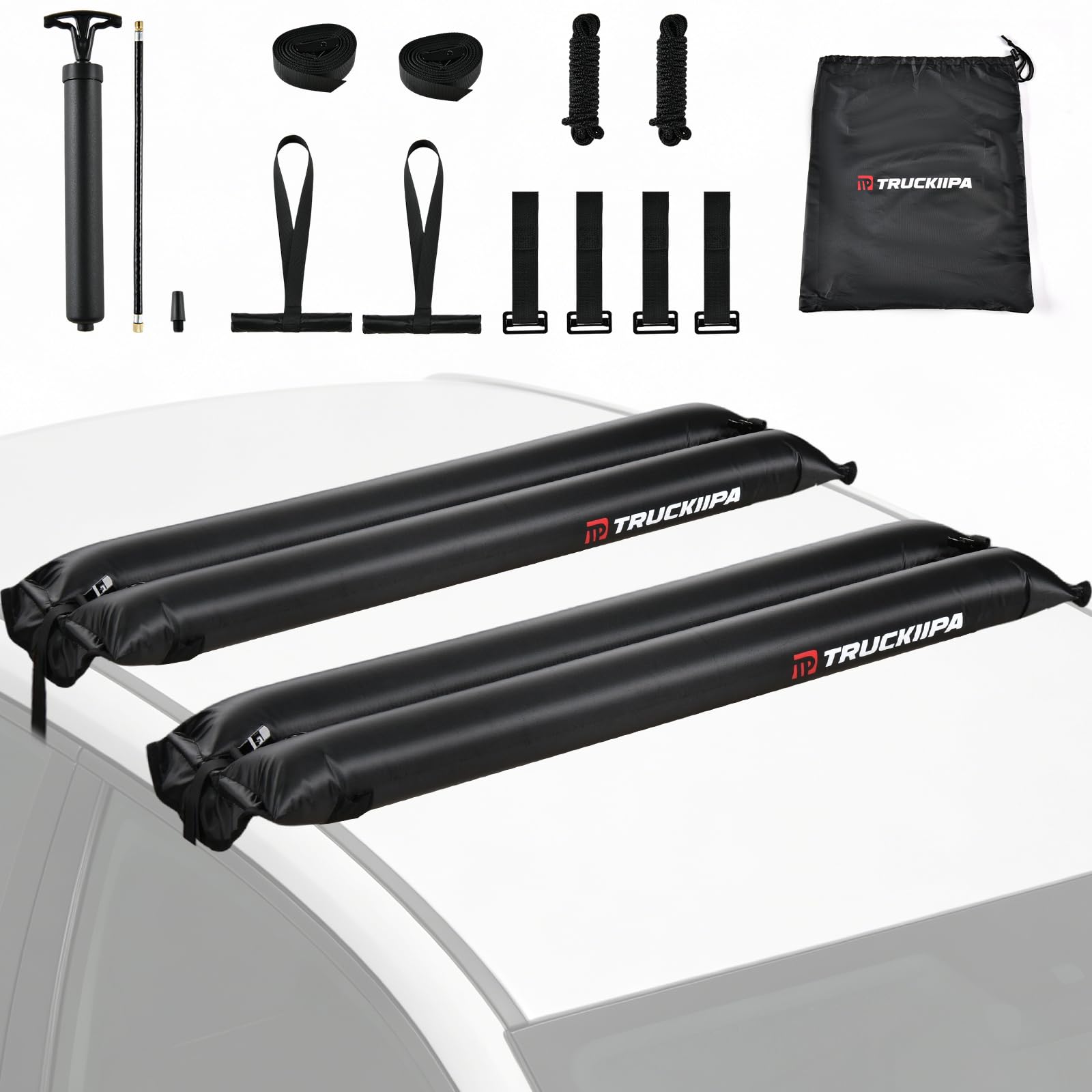 Truckiipa Kayak Roof Rack Soft Roof Rack Pads for Kayak Surfboard SUP Canoe