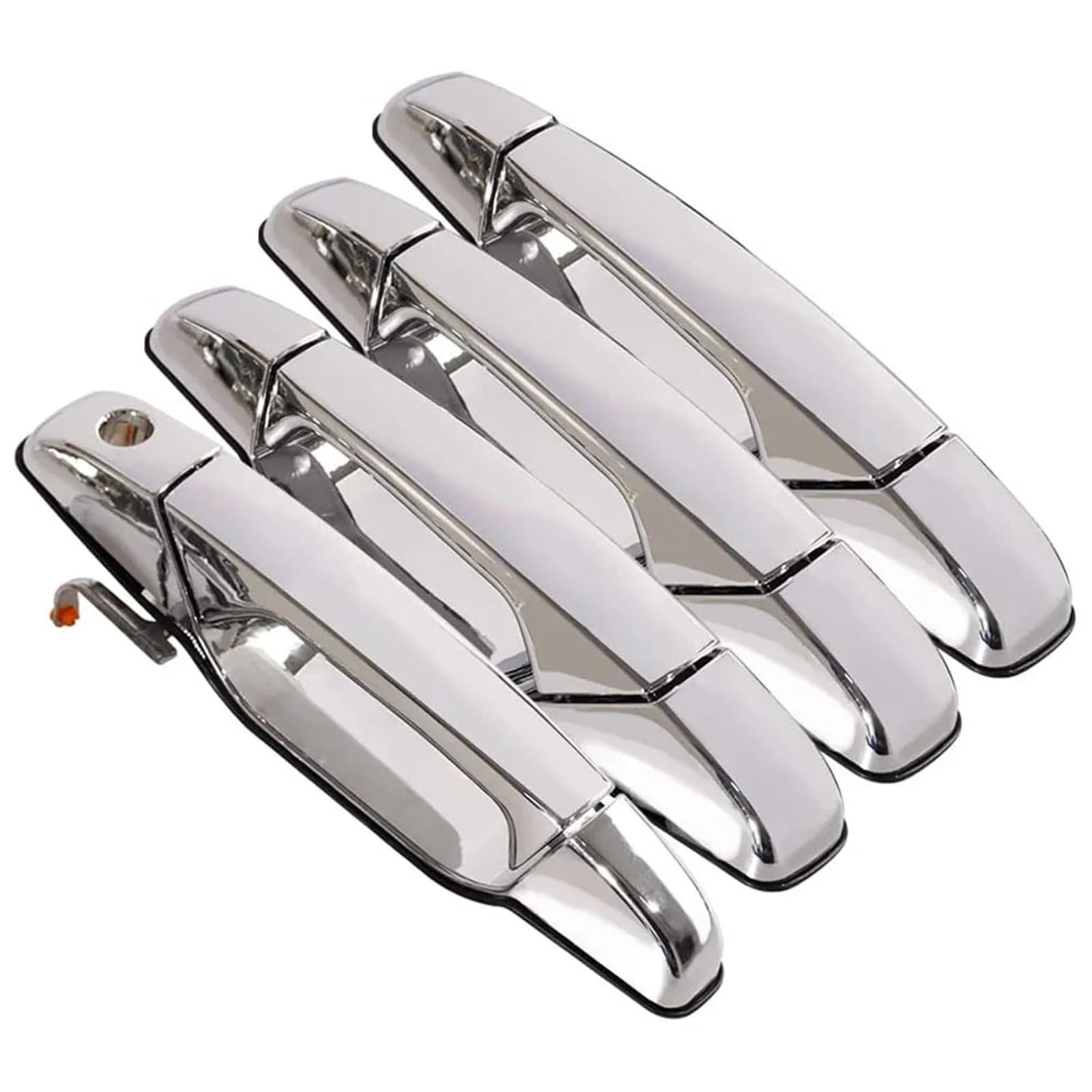 OUVECR for GMC for Sierra 2500 HD 3500 HD for Yukon 2007-2014 Front Rear Left Right Exterior Door Handle 25960525 Car Outer Door Handle(Chrome)