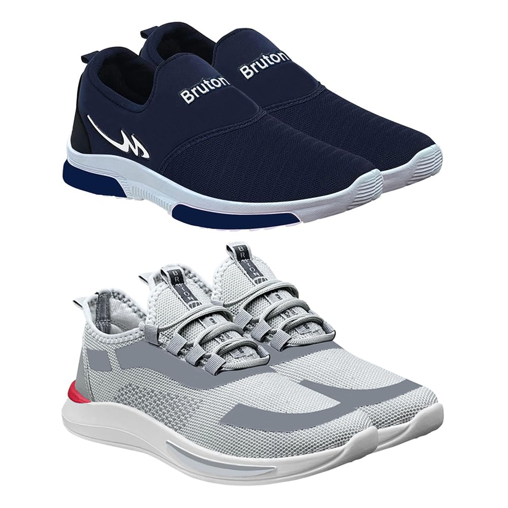 BRUTON Combo Pack of 2 Comfortable Casual Shoes for Mens and Boys (Numeric_8) Blue-Grey (B0C5M49W6C) Amazon Price History, Amazon Price Tracker
