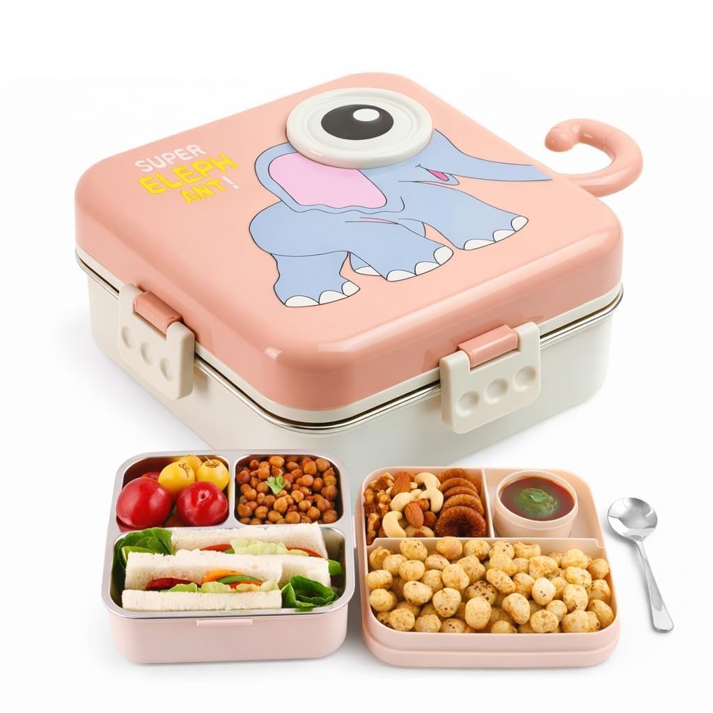 Dinosaur Lunch Box - Leak-Proof Stainless Steel Tiffin -6