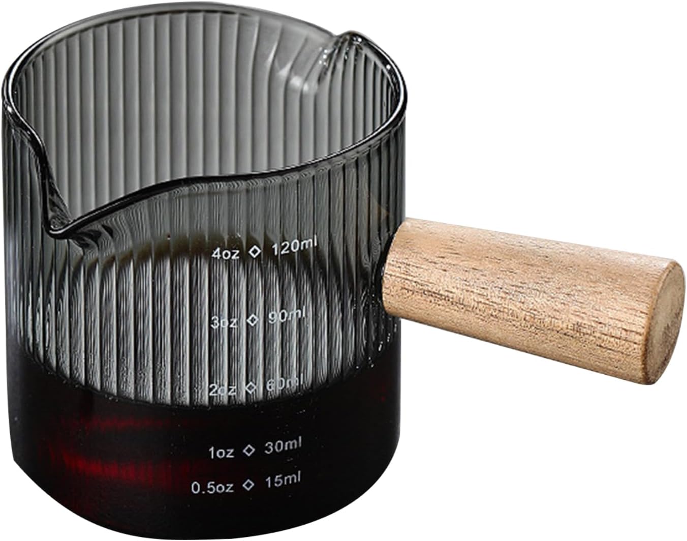 Coffee Shot Glasses Measuring Cup with Wood Handle, Borosilicate Glass with Scale, Milk Espresso Shot Glasses (120ML-A) Coffee Shot Glasses Measuring Cup with Wood Handle, Borosilicate Glass with Scale, Milk Espresso Shot Glasses (120ML-A)