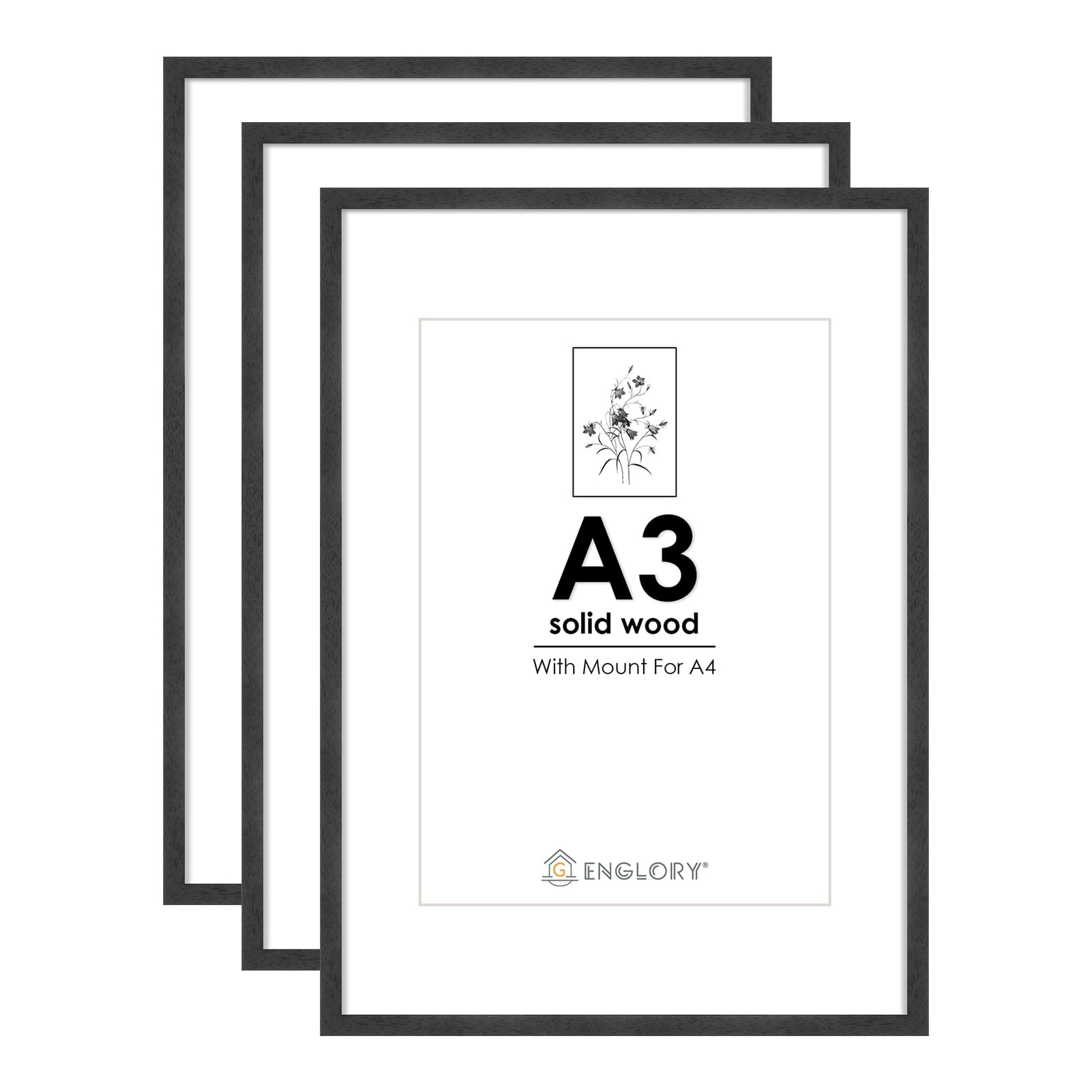 VIDETOL Set 4 Cornici Portafoto A3 In Alluminio E Plexiglass, Da Parete, Colore Argento, Per Poster E Certificati, 30,7 X 43 Cm - 5