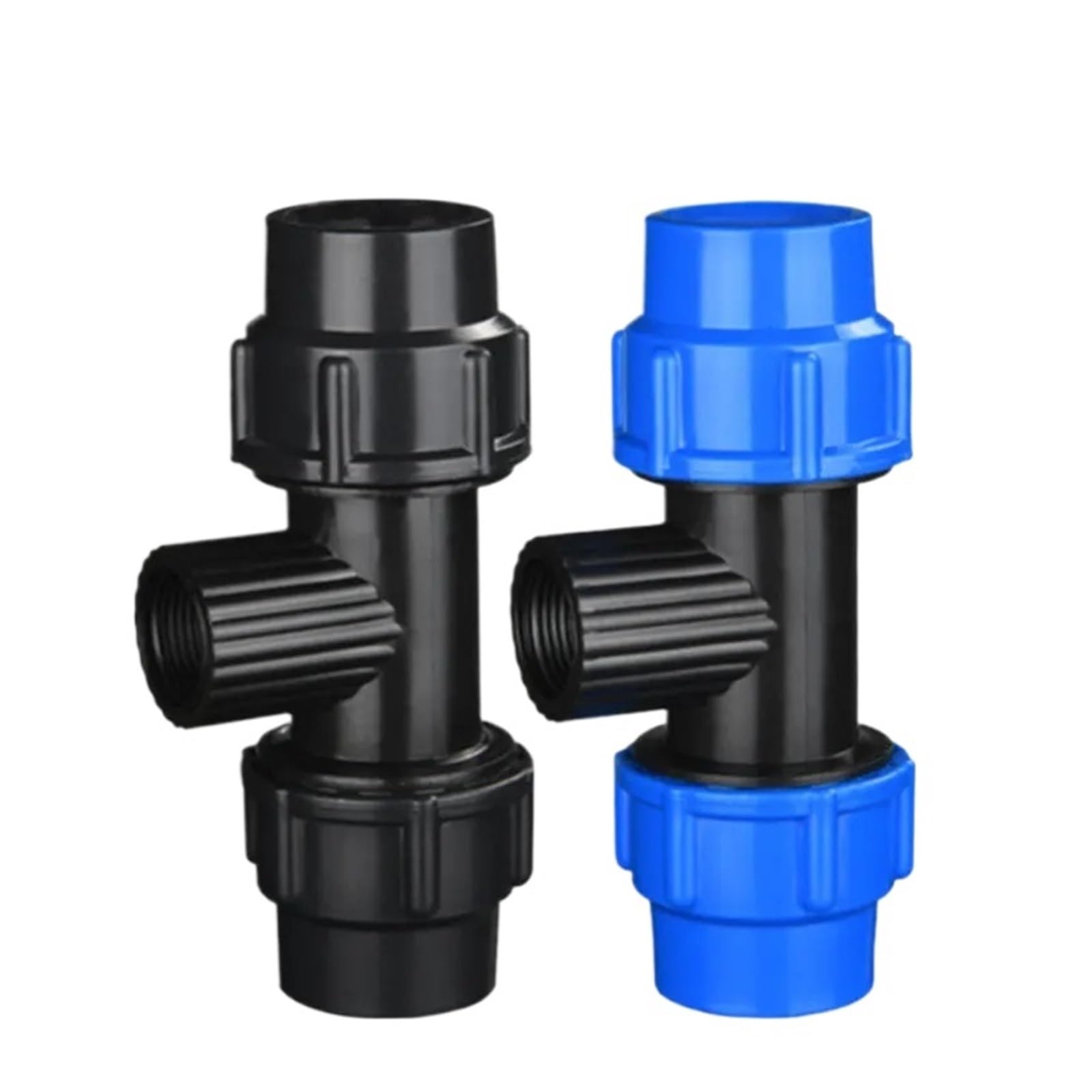 YAKUFAST PE Connector Water Pipe Fittings to Male/Female 20/25/32/40/50mm Quick Connect Tubing Fittings Garden Agriculture Irrigation(32mm Female Black)