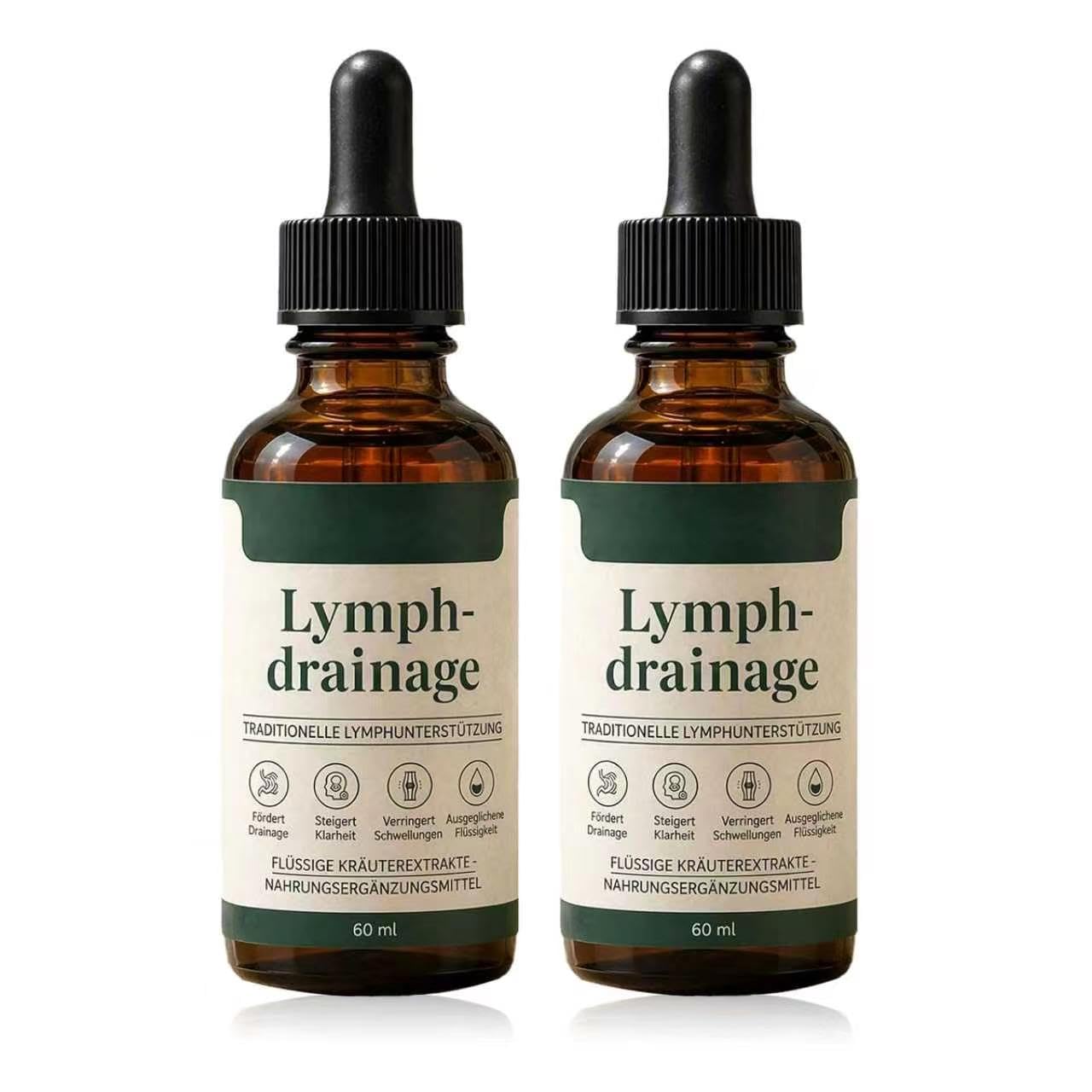 Leicht-kraut Lymphdrainage Tropfen,2026 Neu Lymphatic Drainage Tropfen Natürliche Inhaltsstoffe, für Männer und Frauen (2 Stück)