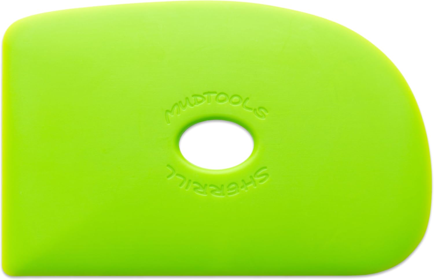 MudTools Shape 2 Polymer Rib for Pottery and Clay Artists, Green Color, Firm Flexibility (G2)