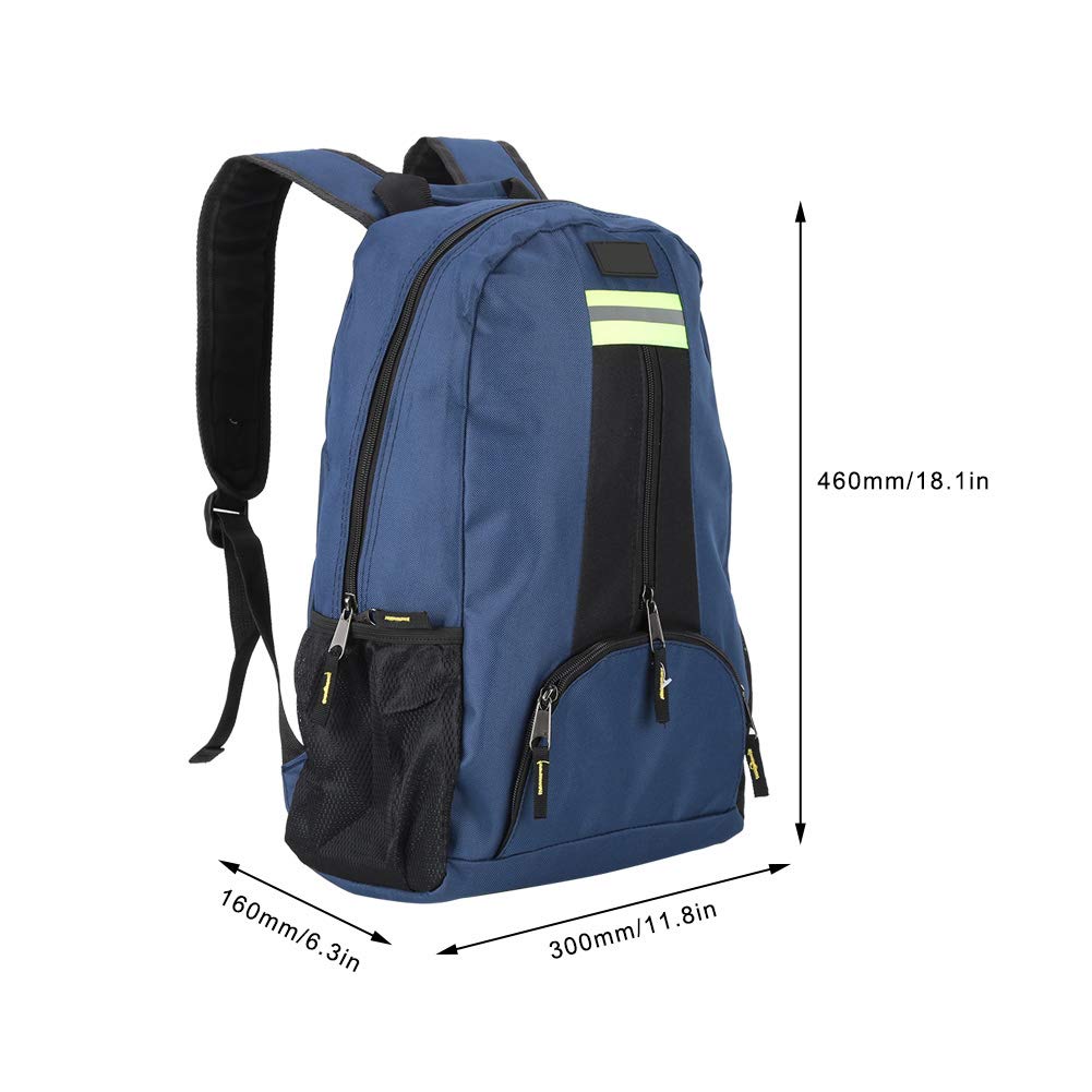 Bolsa de Herramientas de Doble Hombro Mochila de Almacenamiento de Herramientas de Reparación de Tela Oxford para Plomero, Electricista, Administrador con Diseño de
