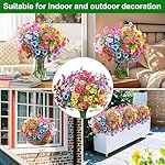 Ouddy Decor 24 Bundles Artificial Flowers for Outdoors Fake Silk Flowers UV Resistant Faux Plastic Plants for Spring Summer Garden Porch Window Box Table Vase Home Indoor Outdoor Decoration, Mixed - Image 4