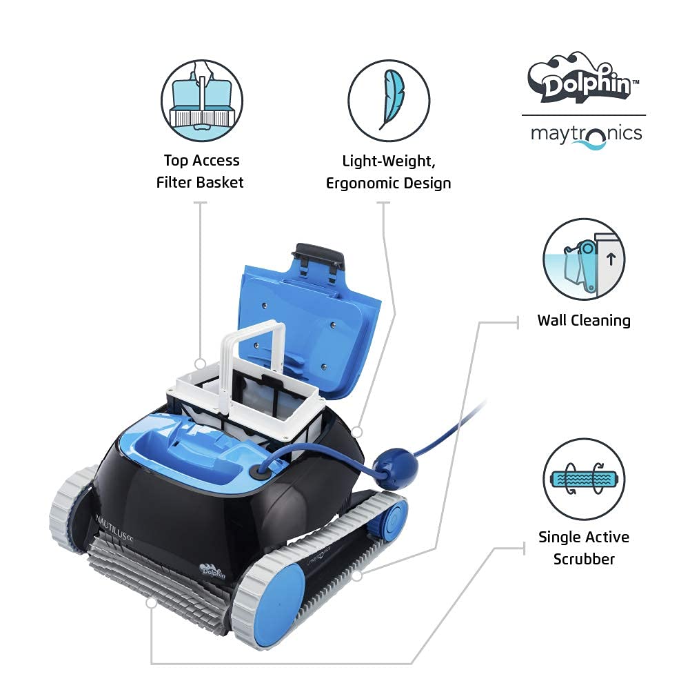 DOLPHIN Nautilus CC Robotic Pool [Vacuum] Cleaner Ideal for Above/In