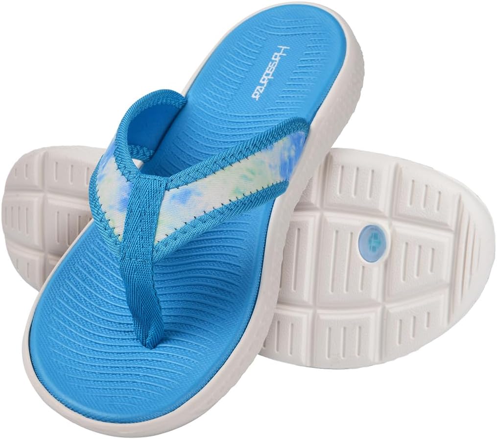 Harssidanzar Womens Flip Flops Comfort Thong Sandals for Beach HL204US