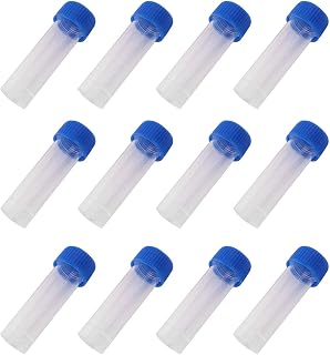 40pcs Plastic 5ml Frozen Tube Cryopreservation Tube with Cap and Frosted Scale Cold Storage Centrifuge Container