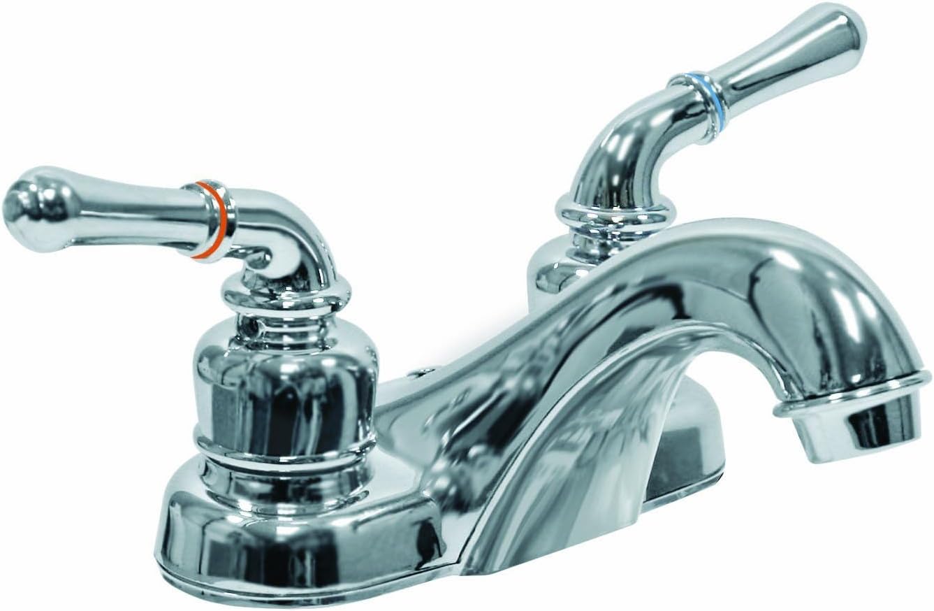Replacement for Aqua Plumb Fancy Lavatory Faucet with Teapot Handles, 4-Inch, Chrome w/pop-up Replaces Parts