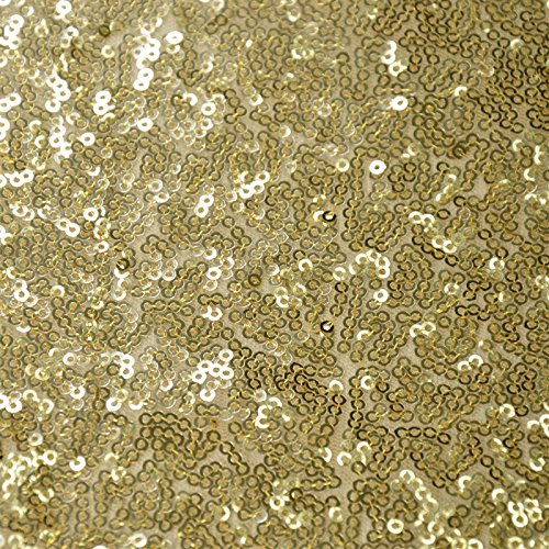 Balsacircle 54-Inch X 4 Yards Champagne Sequins Fabric By The Bolt - Sewing Craft Bridal Supplies #TOP2