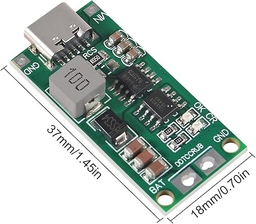 Miniatura 4 de ATNSINC Convertidor de impulso USB multicelda 2S 3S 4S Tipo-C a 8.4V 12.6V 16.8V Módulo de alimentación aumentador LiPo polímero LiPo Li-Ion