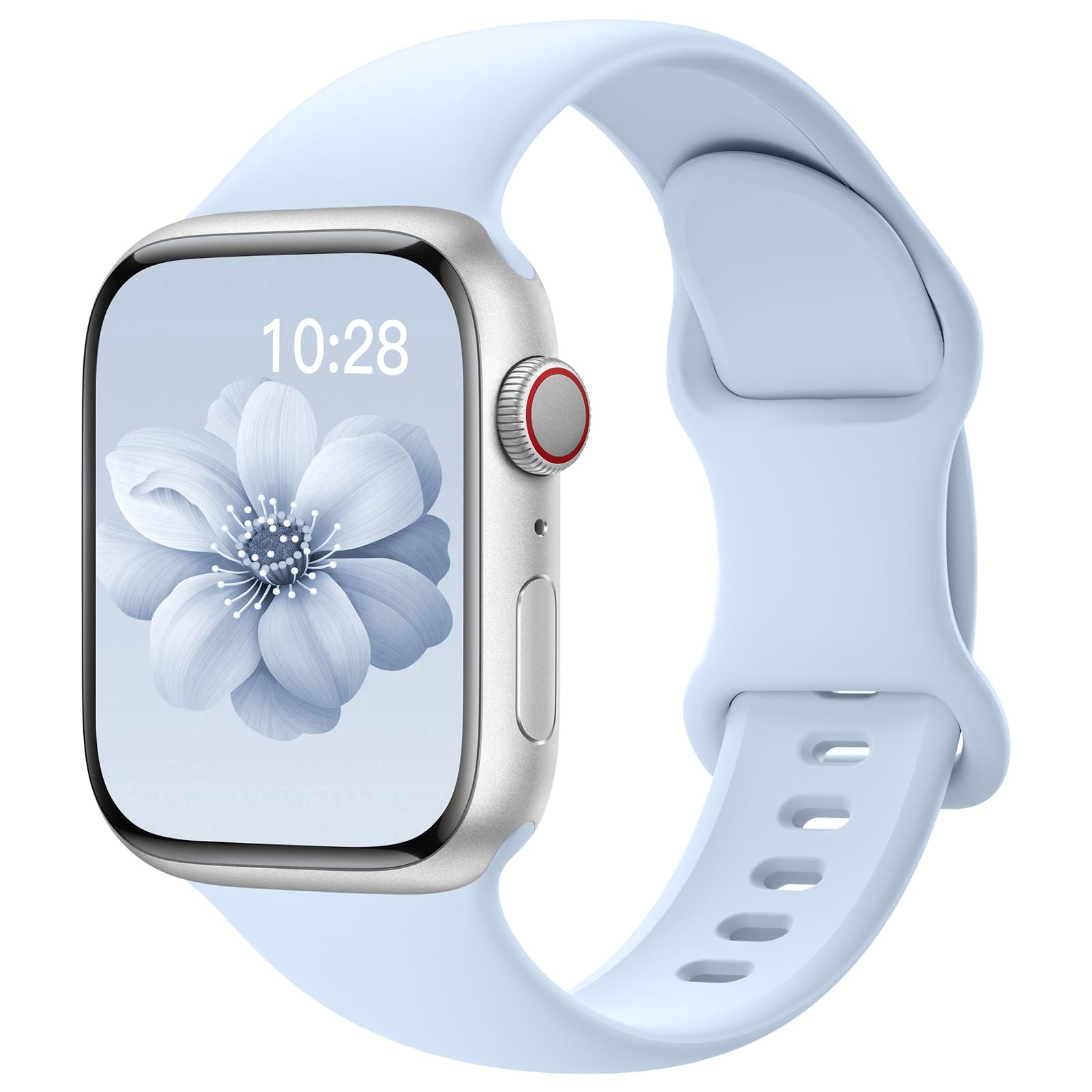 Sport Silicone Band Compatible with Apple Watch Bands 40mm 38mm 41mm 44mm 45mm 42mm 49mm Women Men,Soft Wristband Waterproof Replacement Sport Strap for iWatch Bands Series 9 8 7 6 5 4 3 2 1 SE Ultra Sky Blue 38mm/40mm/41mm/42mm(series 11 10)