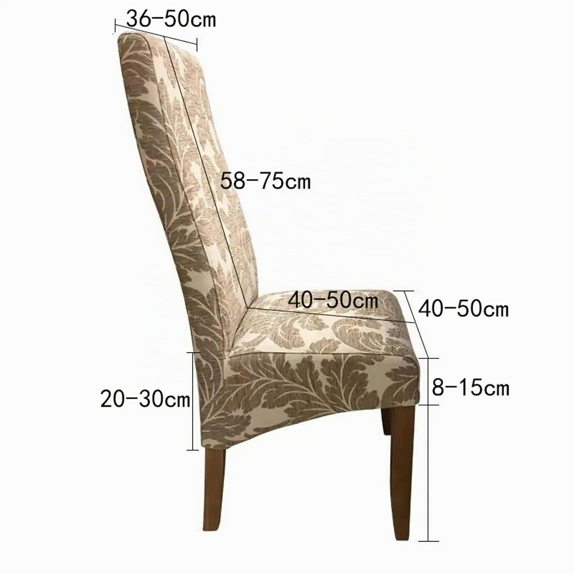 Ebeta 6 pièces Housse de Chaise, élastiques Housse de Salle à Manger XL Amovible Lavables Couverture de Chaise Revêtement de Chaise pour Salle à Manger (Vert Clair)