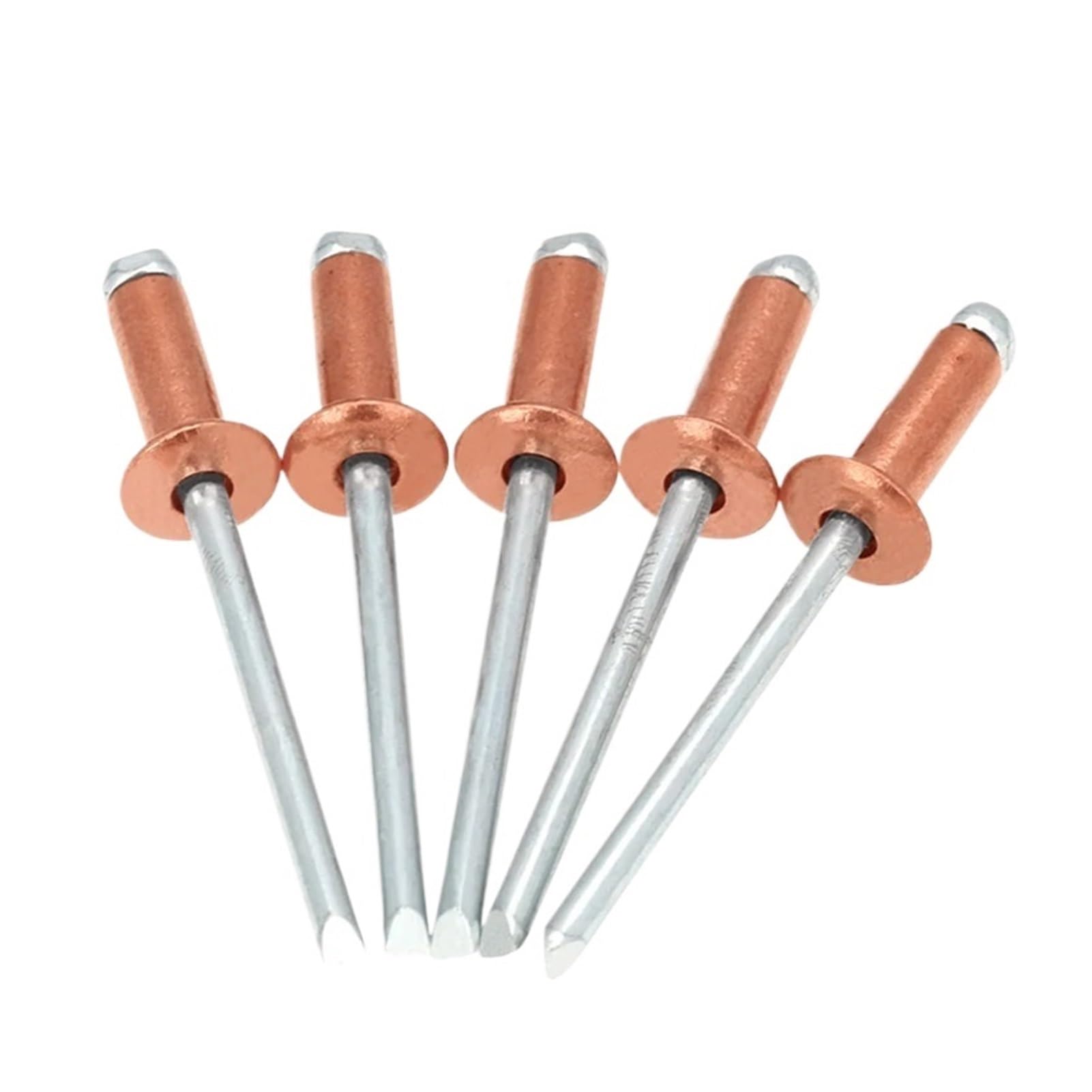 Rivets aveugles, Rivets aveugles en cuivre M2.4, Type ouvert, tête ronde, clous à capuchon pur(10mm (10Pcs))