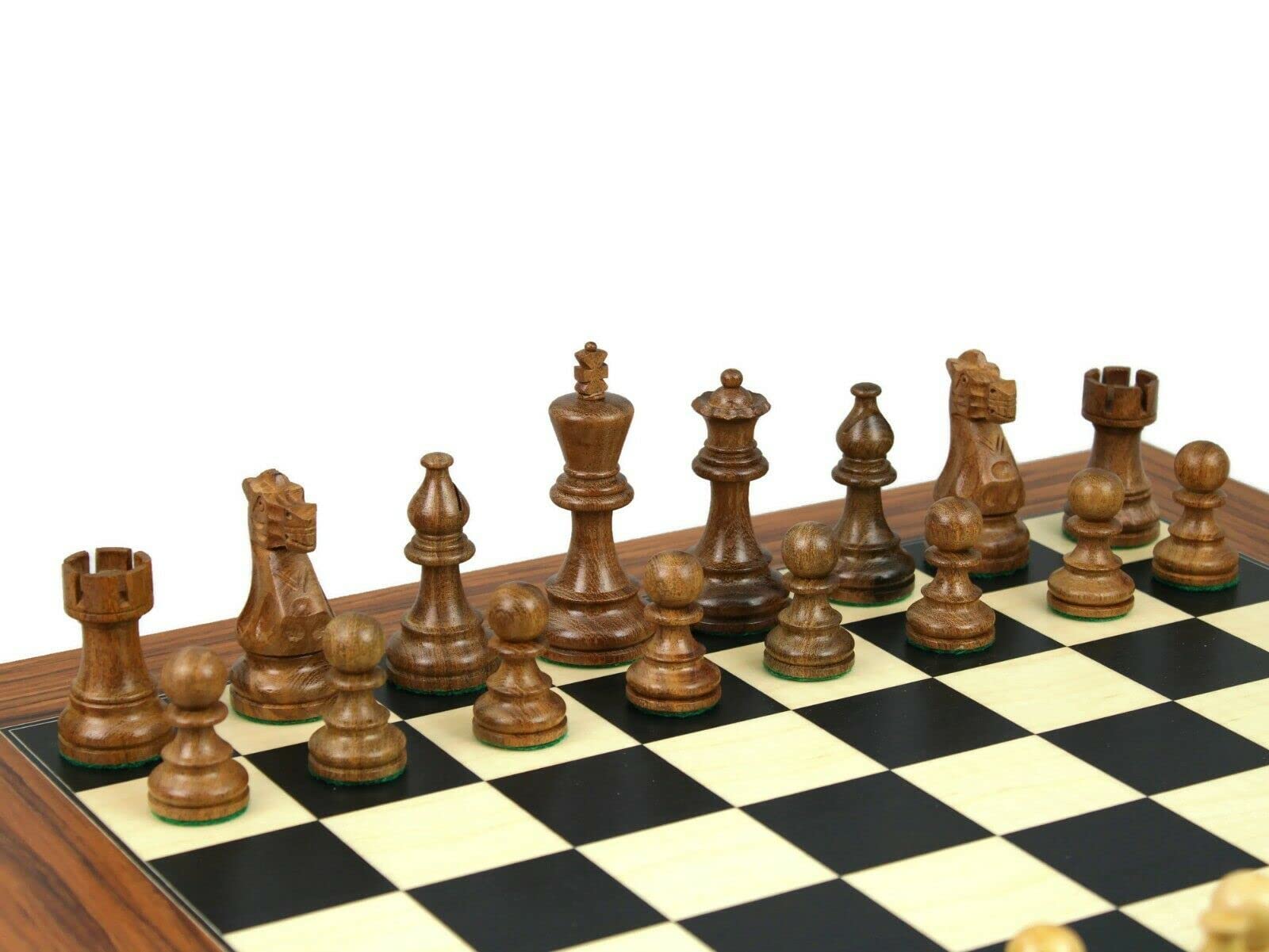 Set di scacchi in legno Palisander Board 20 pollici pesato Sheesham classico Staunton pezzi 3.75 pollici