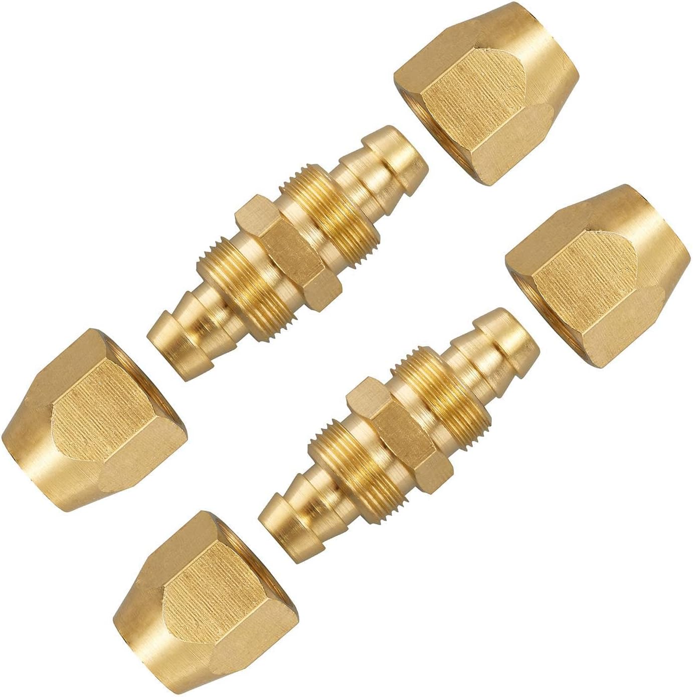 Pronese 2 Pack Soild Brass HPT Air Reusable Hose Splicer Repair Kit,Air