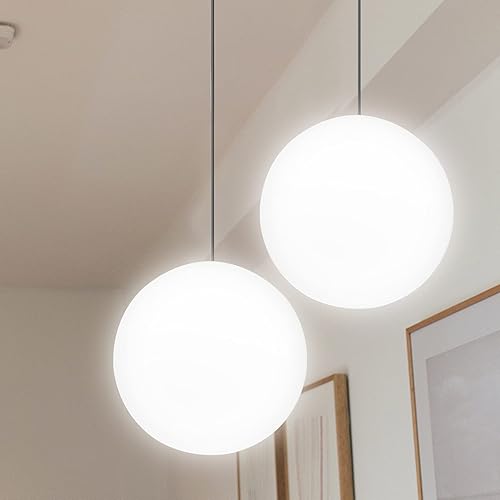 Miniatura 5 de SHERCHPRY Accesorios de iluminación para decoración al aire libre, globos de repuesto con apertura sin cuello, ópalo esmerilado, pantallas de vidrio