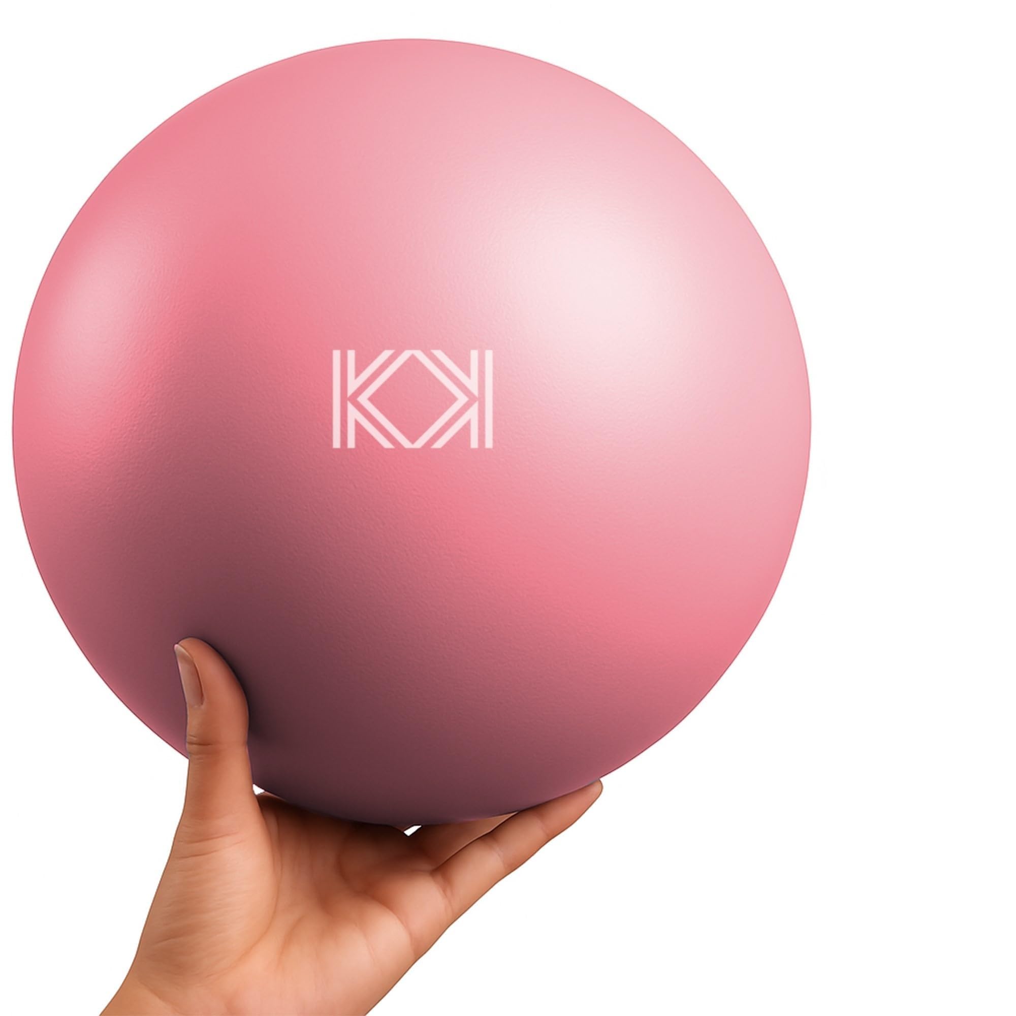 KK Pilates Ball – Enhance Your Core Workout, Improve Stability & Flexibility – Perfect for Pilates, Yoga & Rehabilitation- Includes Pump- Pink