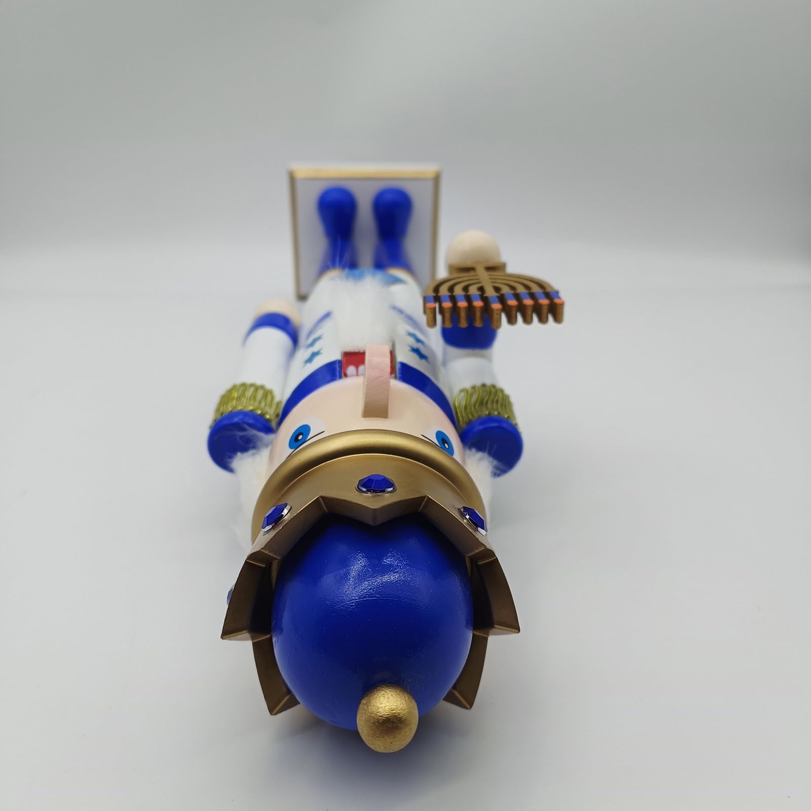 Générique Statuine di in Legno | Figure di Tradizionali Dipinti per Hanukkah, Statua Collezione Bianca e Blu per Tavolo Mensola Finestra