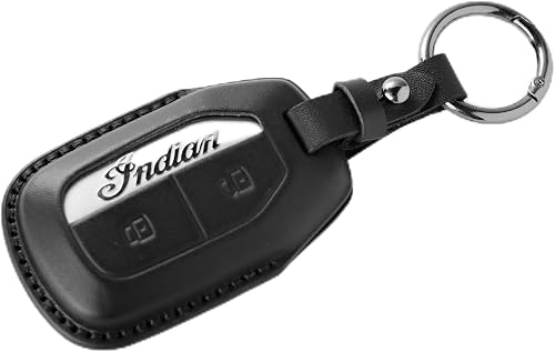 Kyumi Premium Leather Key Fob Cover for Indian Challenger & Pursuit Motorcycles 