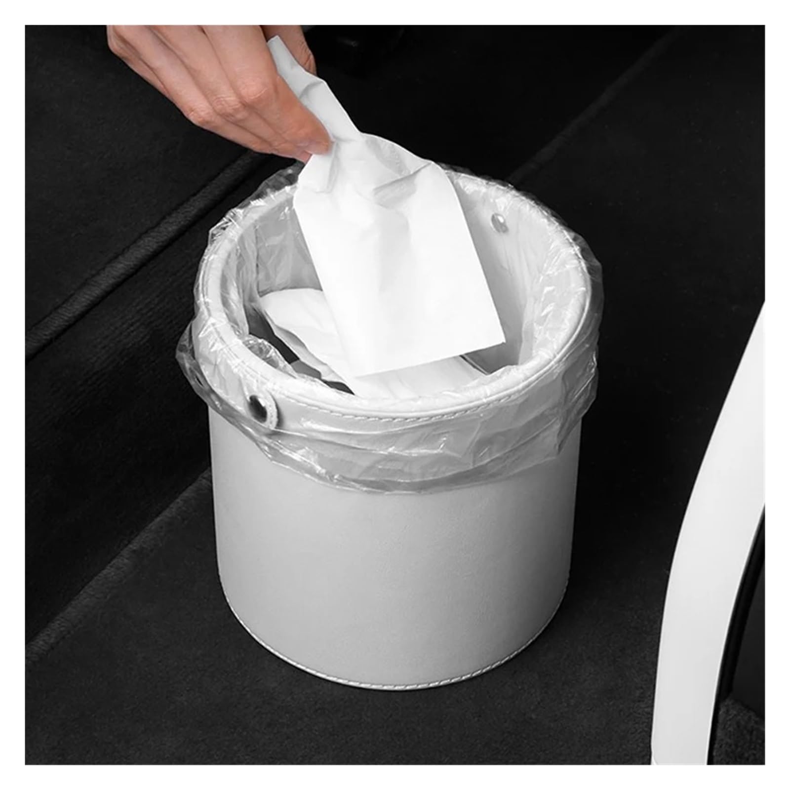 Auto Mülleimer Für Leading Ideal LiXiang L7 L8 L9 Auto-Mülleimer-Innenraum-Aufbewahrungsbox-Zubehör Abfallbehälter Autos(White)