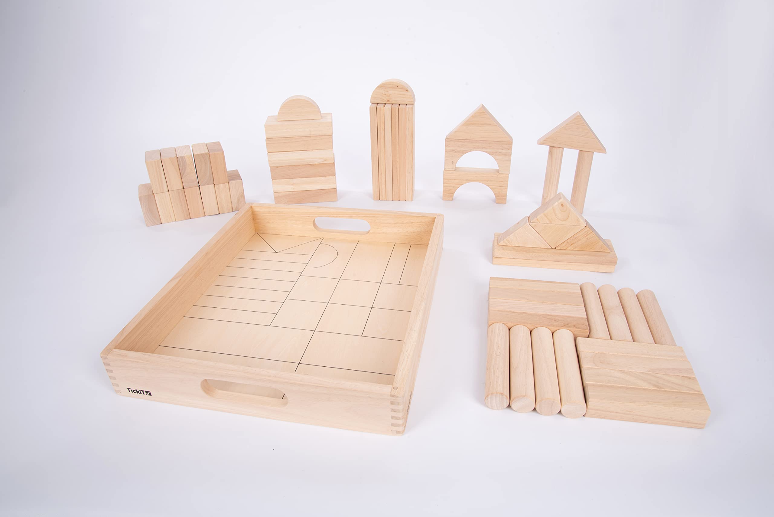 TickiT 73438 Jumbo Wooden Block Set, Holzfarbe